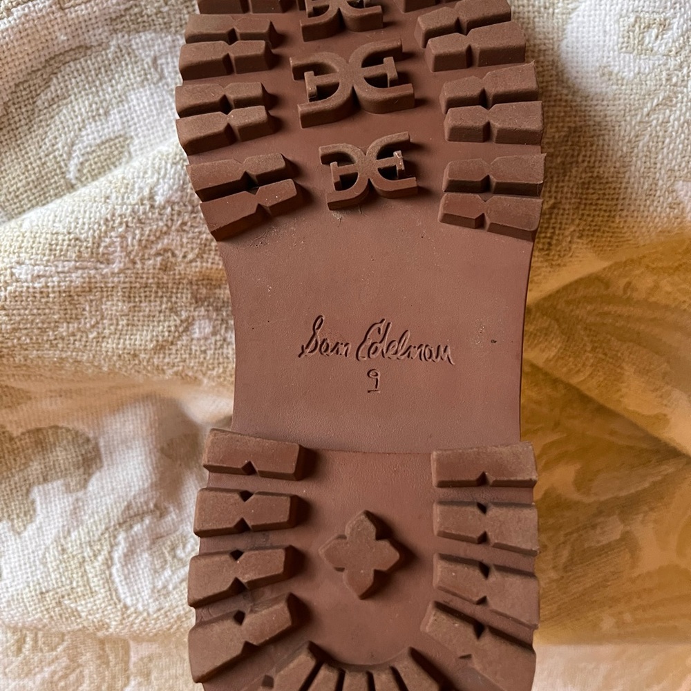 Sam Edelman Elliot combat boot Brown Lace-Up and side zip platform Lug Boots. - Picture 11 of 14